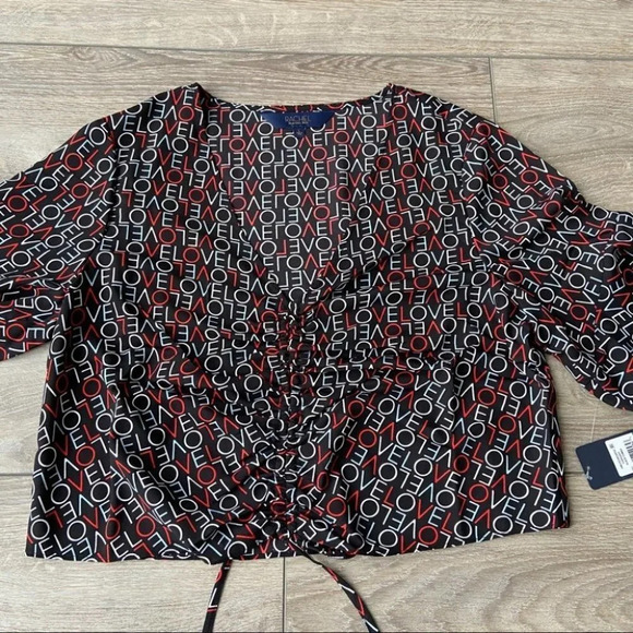 NWT Rachel Rachel Roy Love  Drawstring Tie Crop Top - Picture 7 of 11